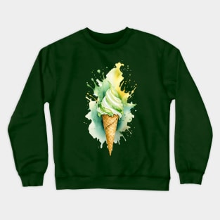 Vibrant double scoop ice cream cone Crewneck Sweatshirt